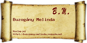Buzogány Melinda névjegykártya