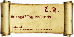 Buzogány Melinda névjegykártya