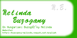 melinda buzogany business card